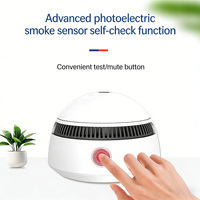 Detector de Humo Zigbee con Botón Silenciador, Detector de Humo y Alarma contra Incendios con Batería de Larga Duración, Alarma con Notificación en la Aplicación Tuya