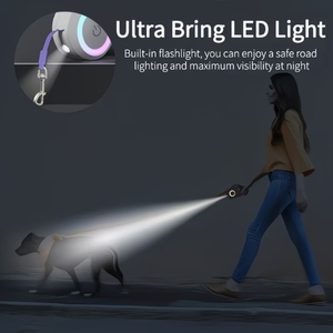 Guinzaglio Retrattile Automatico con Luce LED per Cani di Piccola e Media Taglia, in Nylon per Teddy - Product Image 6