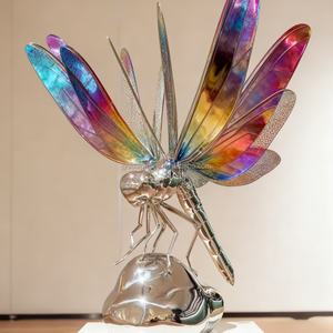 Patung Capung Baja Anti Karat Warna-warni Kustom - Dekorasi Fitur Air Luar Ruangan OEM/ODM untuk Taman & Kebun Binatang - Product Image 4