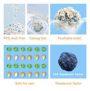 YEŞİL ÇAY kokulu Tofu çöp-hassas kediler için doğal Aroma % 99% tozsuz nazik - Product Image 4