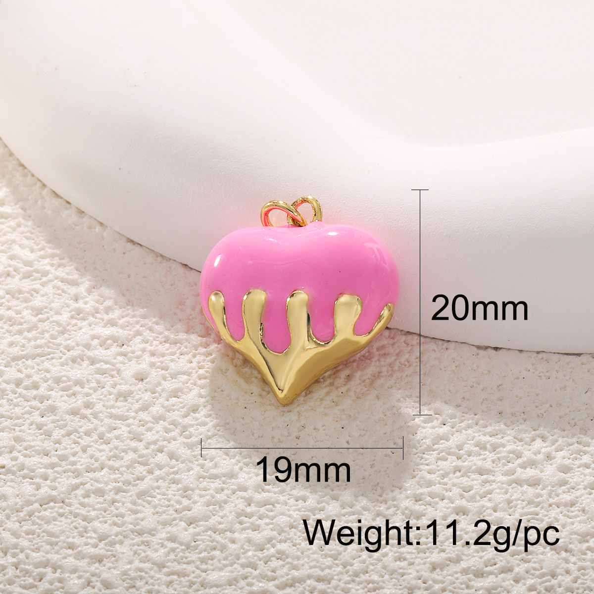 Oro-tridimensional Rosa medio amor a0510
