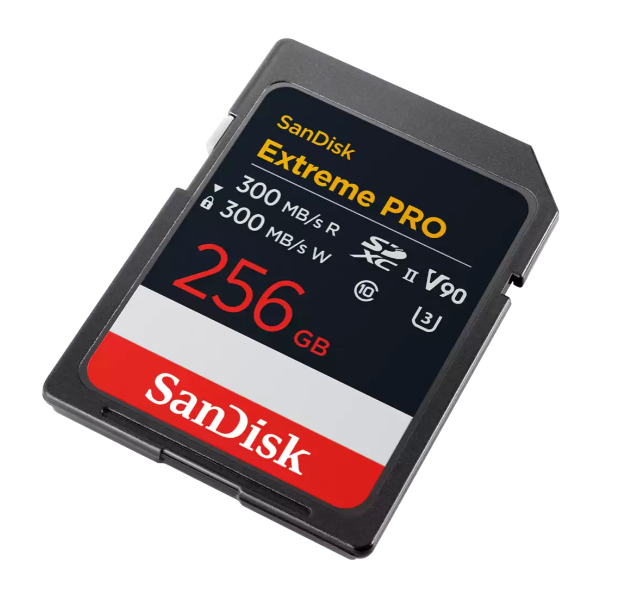 Extreme Pro SD UHS-II Memory Card 300MB/s Read/Write V90 U3 C10 Plastic Material Camera Compatible Model SDSDXDM-256G-ZN4IN