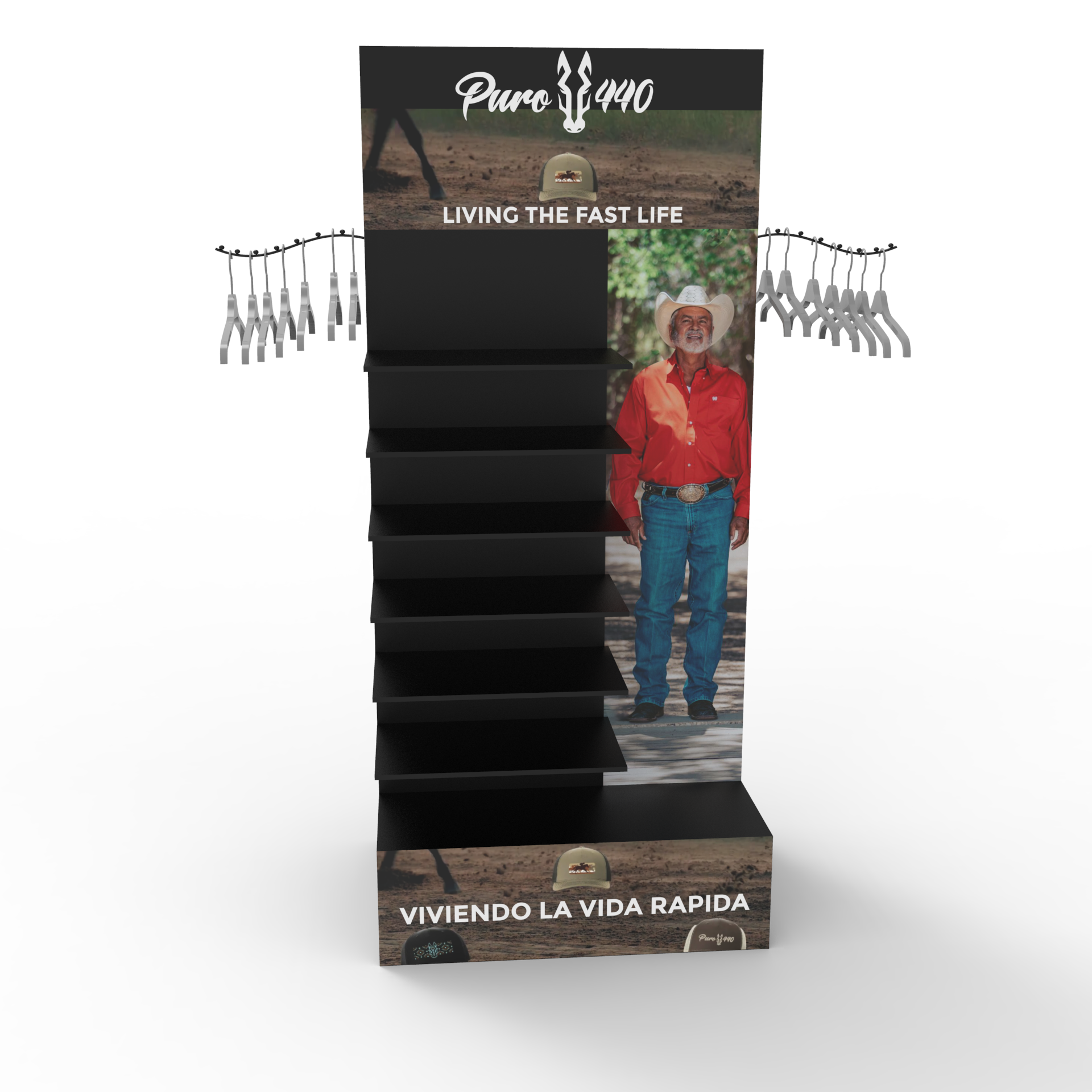 Customizable Baseball Cap Metal Layer Clothing Hook Display Rack for Hat Display Racks in Commercial Supermarkets — view 4