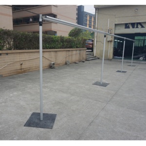 ฉากหลังงานแต่งงานแบบท่อและผ้าม่านอะลูมิเนียมสีเงินแบบยืดหดได้ - Product Image 5