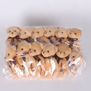 Lot of 12 Mini Soft Stuffed Cotton Teddy Bears Cartoon Style Plush Toys with Keychain Bag Pendant Small Gifts Parties Weddings