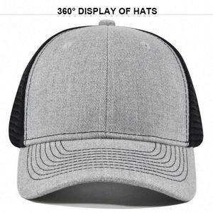 High Quality Customizable 6-Panel Camo Polyester/Cotton Patch Richardson High Profile <b>Flat</b> Bill Trucker <b>Hats</b> Men Fashion Mesh - Product Image 4