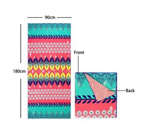 Serviette de plage carrée en microfibre sans sable avec logo personnalisé imprimé en 3D - Product Image 1