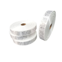 Vente directe usine – Ruban satin uni blanc/noir 24 mm, étiquette « Nettoyage à sec uniquement », tissu satiné en gros