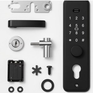 Composants de serrure électronique intelligente : Poignée de verrouillage, bouton-poussoir mécanique, mot de passe personnalisé, composants de serrure métallique OEM, composants électroniques de base - Product Image 1