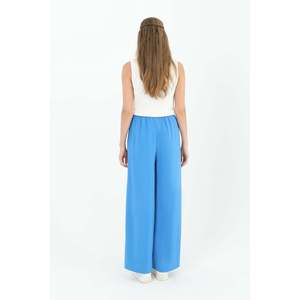 Pantalon large taille haute pour femme - 18103PNT - BLEU - Product Image 3