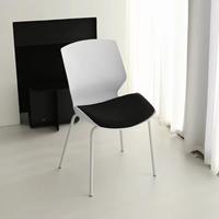Chaise de conférence minimaliste légère sans accoudoirs empilable pour réception et réunions de bureau