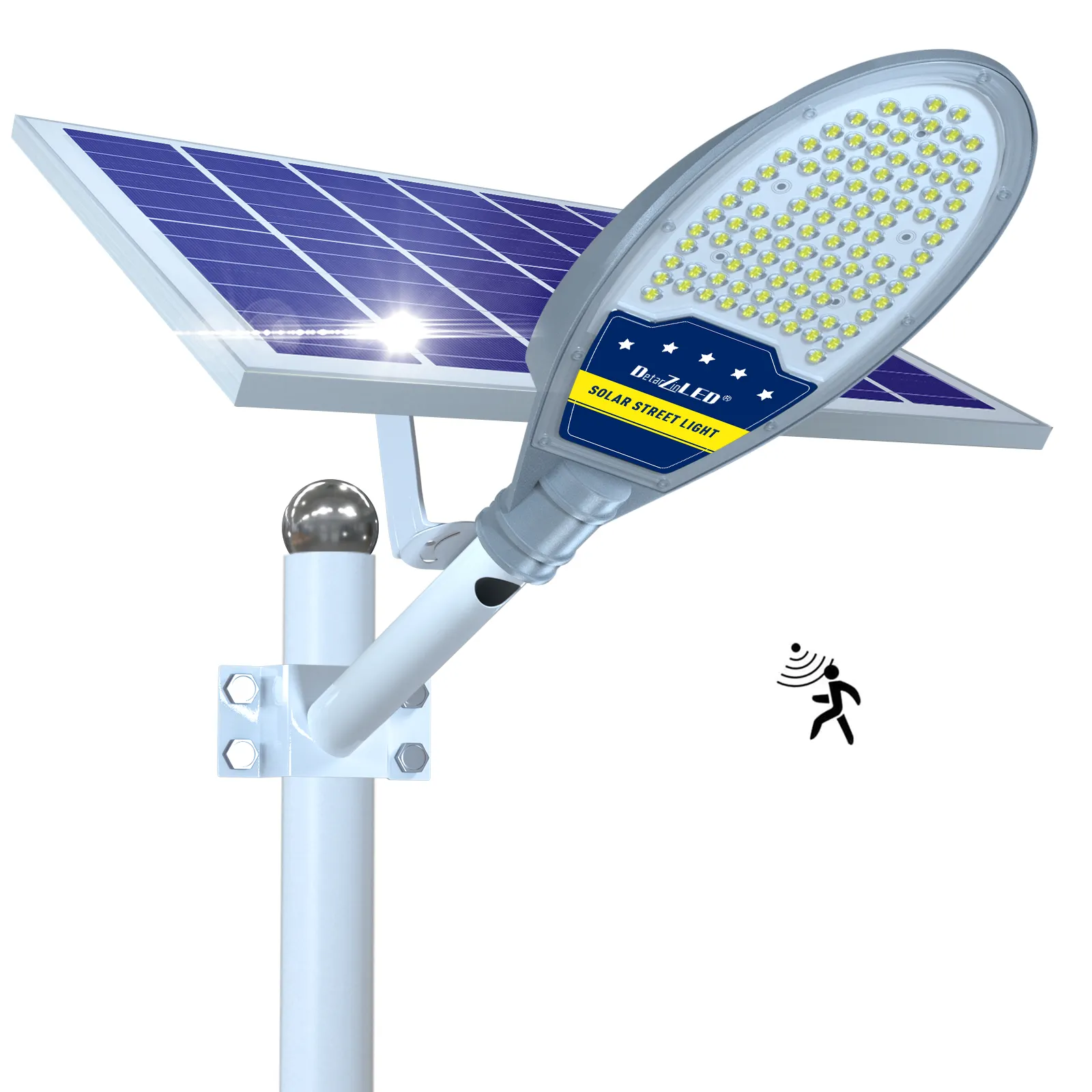 New Trending Amazon solar powered garden lamp with motion sensor outdoor waterproof IP65 backyard Solar LED Street Light 100W