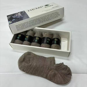 <span class=keywords><strong>Calcetines</strong></span> Personalizados al Por Mayor con MOQ Bajo, <span class=keywords><strong>Calcetines</strong></span> de Cáñamo Ecológicos de Alta Calidad, Seis Pares Unisex para Primavera y Verano - Product Image 3