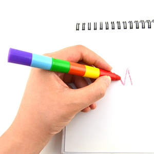 Promozione Ritorno a Scuola: Matite Colorate Impilabili a Forma di Proiettile in 6 Colori per Bambini <span class=keywords><strong>con</strong></span> Confezione - Product Image 3