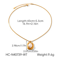 Collier vintage français en acier inoxydable plaqué or avec œil de tigre et boucles d'oreilles clous vintage en perles et turquoise – Qualité supérieure