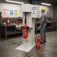 Machine de serrage et de desserrage de vannes d'extincteurs à CO2 avec couple réglable, construction en acier et laiton