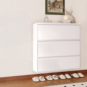 Popolare Scarpiera Multifunzionale e <span class=keywords><strong>Salvaspazio</strong></span> a Basso Prezzo, in Bianco, con Tre Ripiani - Product Image 1