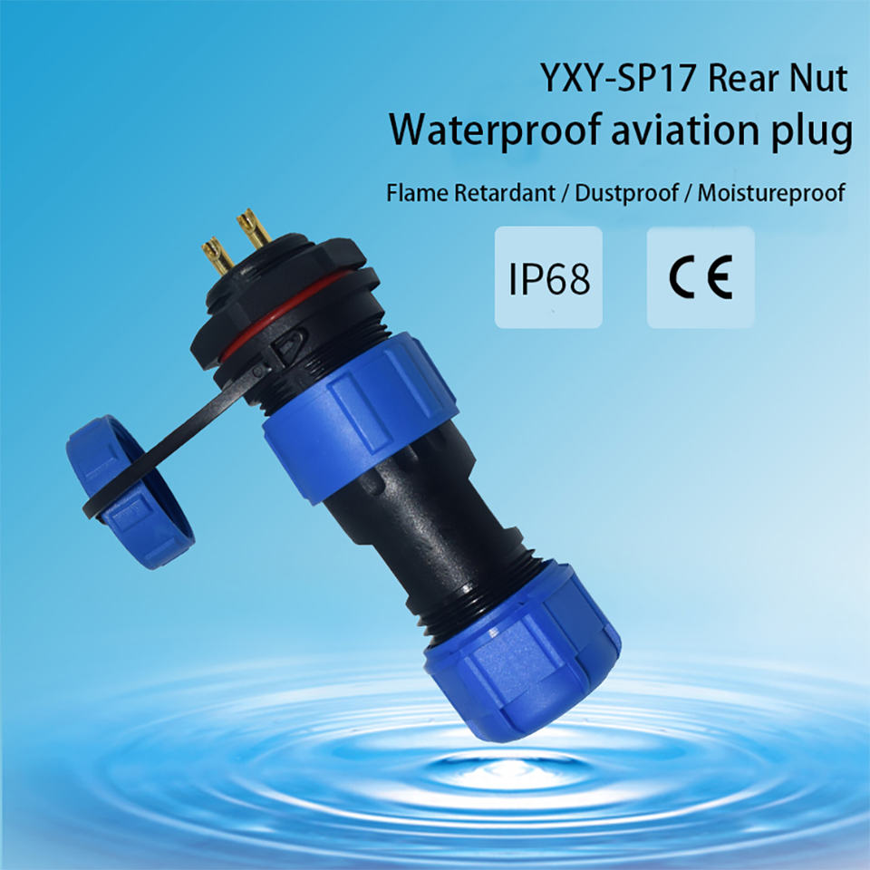 WEIPU SP13 SP17 SP21 Series IP68 Waterproof Panel Mounted Inline Coupler Connector 2-12 Pin