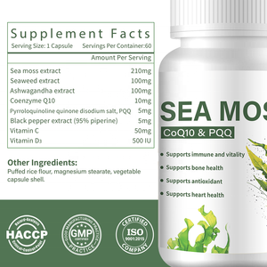 Capsule di Muschio Marino con Estratto di Alghe, Ashwagandha e CoQ10, Integratore Alimentare Salutare per Adulti - Product Image 3