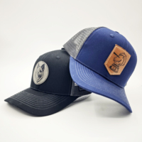 Gorras Richardson Personalizadas con Parche de Cuero, Logotipo Bordado, Malla de Rizo, Gorra Trucker de 6 Paneles, Estilo Hip Hop 112, MOQ Bajo