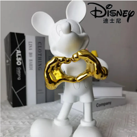 Figurine Mickey Mouse 30cm Jouet pour enfants Modèle en résine Mignon Mickey Amour Assis Poupée mobile Ameublement Halloween Cadeau