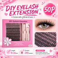 Ruban de cils pré-coupé pour extensions DIY : Fibre de soie légère, segmentée, ultra-légère pour les pique-niques printaniers et les voyages aux fleurs de cerisier