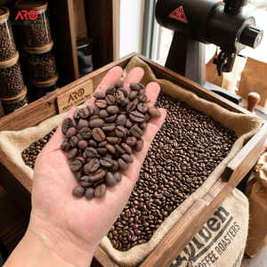 ตัวอย่างฟรี โรงงานผลิตโดยตรง รับปรับแต่งกาแฟเมล็ดเต็มคั่วสด อาราบิก้า โรบัสต้า รสชาติพรีเมียมสมดุล บรรจุถุง 250 กรัม พร้อมส่งออก - Product Image 5