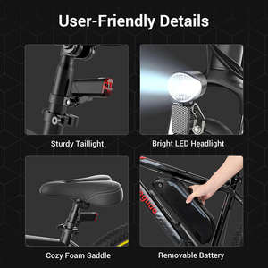 Bicicleta Eléctrica Urbana M2 en Stock en la UE, 36V 15AH 250W, 24 Velocidades, Cambios Electrónicos Shimano, Cuadro de Aleación de Aluminio, Autonomía >60km para Uso Urbano - Product Image 5