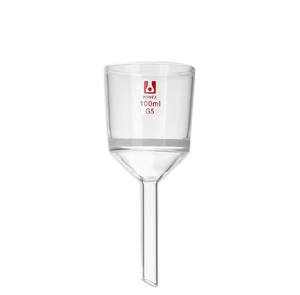 メイワラビー ホウケイ酸ガラス<span class=keywords><strong>3.3</strong></span> フィルターファンネル フリットディスク付き 100ml G1-G6 化学実験用 - Product Image 5