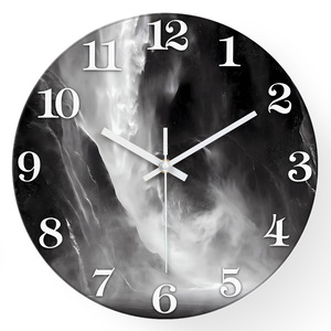 Horloge <span class=keywords><strong>murale</strong></span> à quartz Lotus Art transfrontalier moderne de 12 pouces 30cm silencieuse pour salon affichage en verre à face unique - Product Image 4
