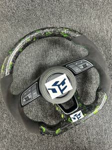 Volant en fibre de carbone personnalisé pour <span class=keywords><strong>Audi</strong></span> A1-A8 <span class=keywords><strong>Q3</strong></span>-Q8 TT pour X5 M4 A8 - Cuir et <span class=keywords><strong>design</strong></span> sportif de <span class=keywords><strong>luxe</strong></span> - Product Image 4