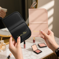 Bolsa de Maquillaje Reutilizable Personalizada con Nombre, de Microfibra, Gran Capacidad, con Caja de Regalo de Lujo, para Viaje