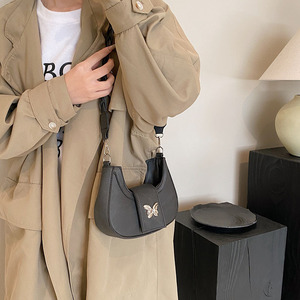 Borsa a tracolla da donna stile coreano 2025 alla moda Casual inverno nuova moda di nicchia in <span class=keywords><strong>pelle</strong></span> <span class=keywords><strong>e</strong></span> fodera in PU a mezzaluna - Product Image 2