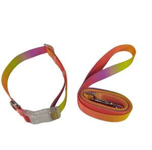 <span class=keywords><strong>Collar</strong></span> de perro mascota de diseñador personalizado de fabricante, correa de moda de lujo de nailon de poliéster con estampado gradual ajustable suave para entrenamiento - Product Image 5