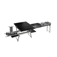 Table de cuisine mobile ENJOIN pour le camping, en alliage d'aluminium, pliable, station de cuisson extérieure, réchaud à gaz, grille, support pour casseroles, capacité de charge de 50 kg, tout-en-un