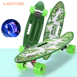 Grande planche à poisson cruiser planche de surf surface personnalisée lumière enfants peint à la main longue planche à roulettes scooter pour enfants - Product Image 2