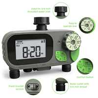 Temporizador de Riego Automático para Jardín, 4 Salidas, Controlador de Riego Programable para Granja, Invernadero y Jardín