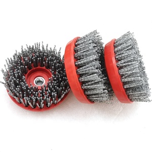 <span class=keywords><strong>Brosse</strong></span> de disque de polissage abrasif de matériel rotatif d'approvisionnement d'usine 100mm 5/8 "-11 brosses abrasives antiques de granit de carbure de silicium - Product Image 5