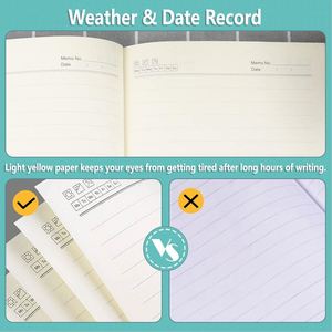 Hardcover Leather <b>Journal</b> 100-Sheet School Notebook Scrapbook for Writing Gift - Product Image 2