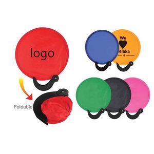 Abanico Plegable Redondo de Poliéster con Logotipo Personalizado, Disco Volador Flexible y Portátil para Promociones de Negocios, Escuelas y Oficinas - Product Image 1