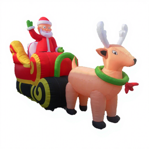 Tongkat permen Natal luar ruangan raksasa lengkungan tiup PVC dan bahan Oxford untuk promosi meriah - Product Image 1