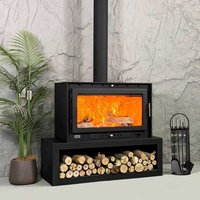 Poêle à bois en acier écologique sans fumée, haute efficacité thermique, chauffage intérieur pour hôtel, restaurant, villa, maison de vacances