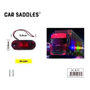 Feux de gabarit ovales rouges pour camion 6,5x2,8cm 9V-24V pour remorque - Product Image 2