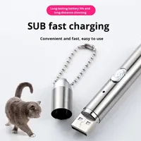 Jouet pour chat en acier inoxydable avec interrupteur infrarouge, motif souris, bâton de chatouillage, recharge USB, luxe amusant, haute qualité, prix de gros
