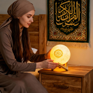 Desktop Quran Speaker with Remote Control, LED Touch Lamp, Digital Audio Player, Islamic Gift Box - Product Image 2