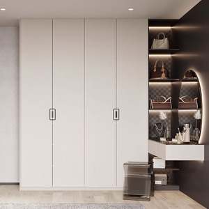 Santopova Modern Minimalist Wardrobe Set with Vanity Area, Built - in <b>Storage</b> Shelves, <b>Bedroom</b> <b>Furniture</b> - Product Image 1