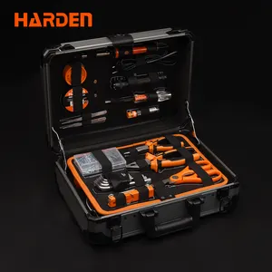 Harden kit de ferramentas manuais, profissional alemanha design ferramentas manuais 155pcs de alumínio conjunto de ferramentas manuais com caixa de alumínio