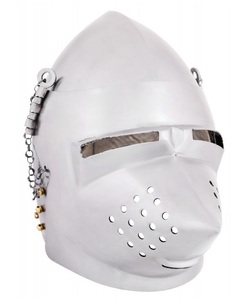 Casco de Caballero Medieval con Diseño de Calavera, Chapado en Acero, Estilo Náutico, del Siglo XIV, Artículo Coleccionable Histórico para Exhibición - Product Image 1