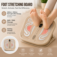 Eveekon EMS Planche inclinée pour étirement des pieds et des mollets avec lumière rouge 660nm 850nm et chauffage, étireur de cheville, étireur d'Achille