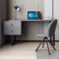 Chaise de bureau en bois extensible moderne et minimaliste italienne en forme de L avec cadre en fer léger et luxueux pour ordinateur combinaison facile